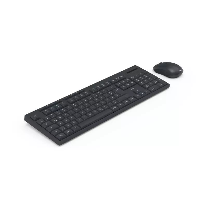 Hama WKM-200 bezvadu tastatūras un peles komplekts, RF, QWERTZ, melns