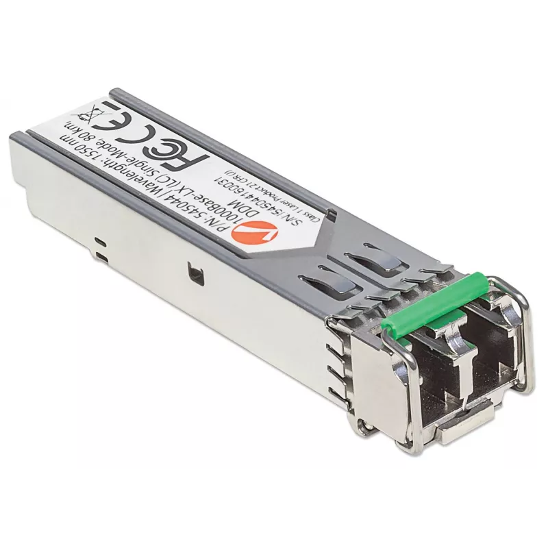 Intellinet SFP optiskais modulis, Gigabit Fiber, 1000Base-Lx (LC), vienmoda, 80 km, 1550nm, MSA saderīgs, Cisco GLC-ZX-SMD ekvivalents