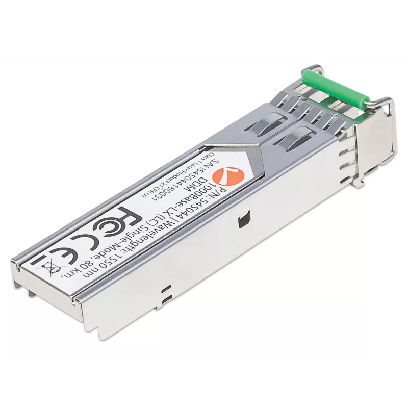 Intellinet SFP optiskais modulis, Gigabit Fiber, 1000Base-Lx (LC), vienmoda, 80 km, 1550nm, MSA saderīgs, Cisco GLC-ZX-SMD ekvivalents