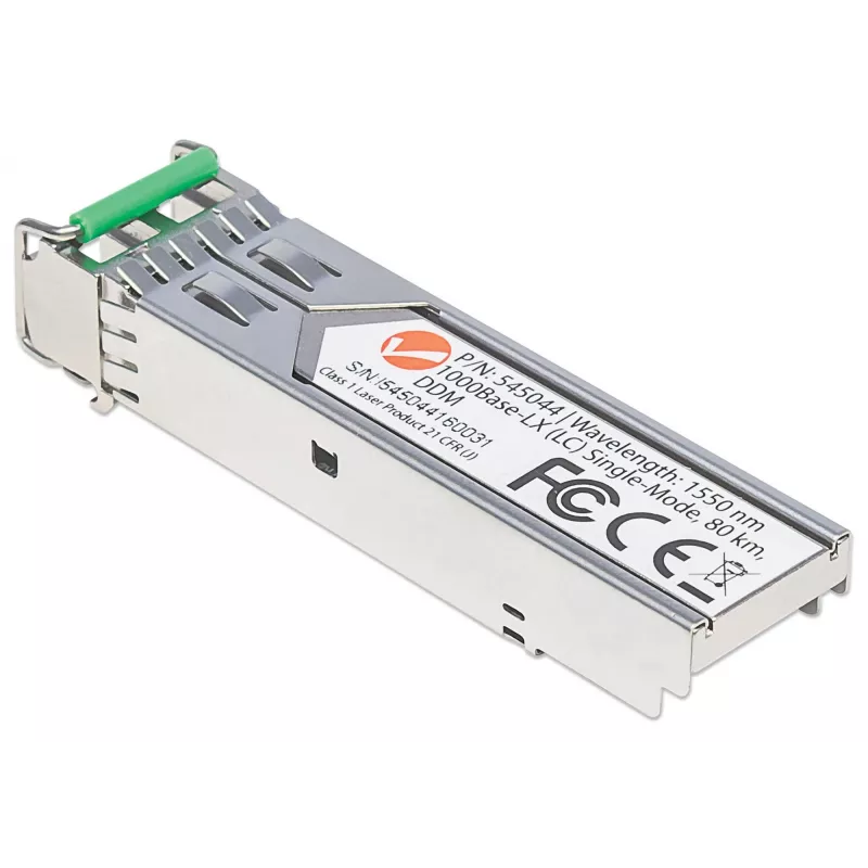 Intellinet SFP optiskais modulis, Gigabit Fiber, 1000Base-Lx (LC), vienmoda, 80 km, 1550nm, MSA saderīgs, Cisco GLC-ZX-SMD ekvivalents