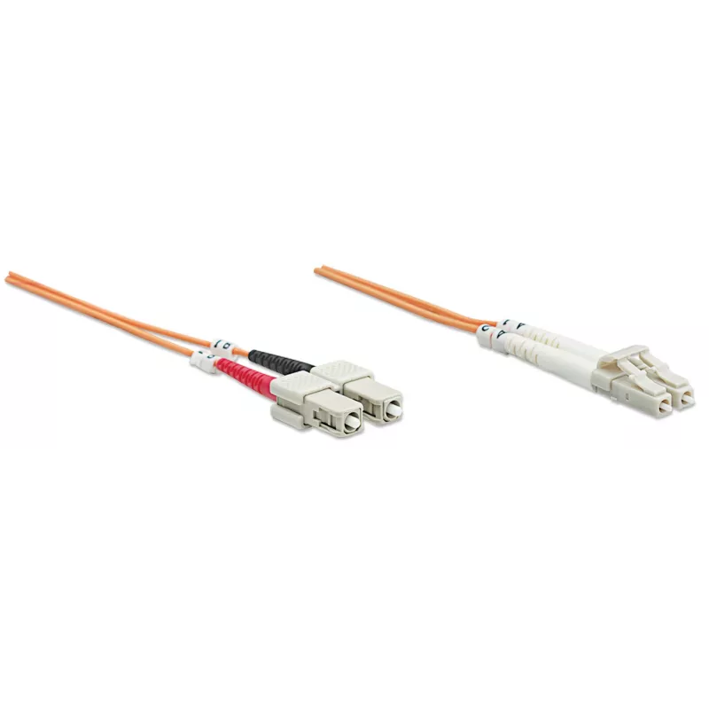 Intellinet 470391 optiskās šķiedras komutācijas kabelis, OM2, LC/SC, duplex, daudzmodu, 50/125 µm, 5 m, oranžs
