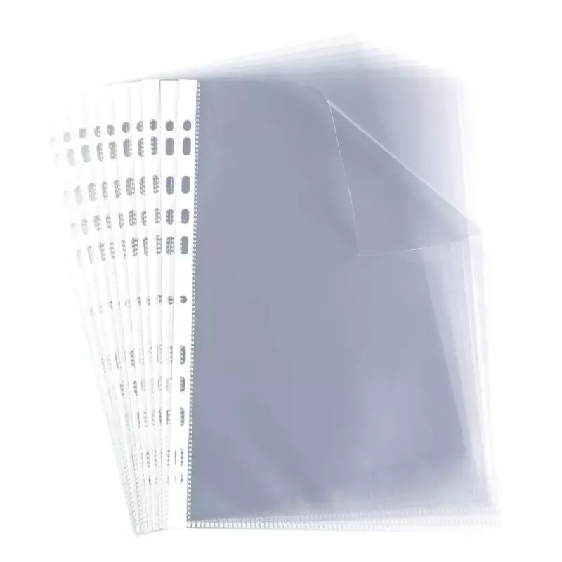 ELBA caurspīdīgā kabata, A4, PP, 0.06mm, Crystal Clear, atvērta augšdaļa, Eiropas perforācija, 230 x 307mm (M970506)