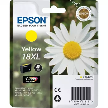 Epson 18XL Claria Home Yellow oriģinālā tintes kasetne (C13T18144010)