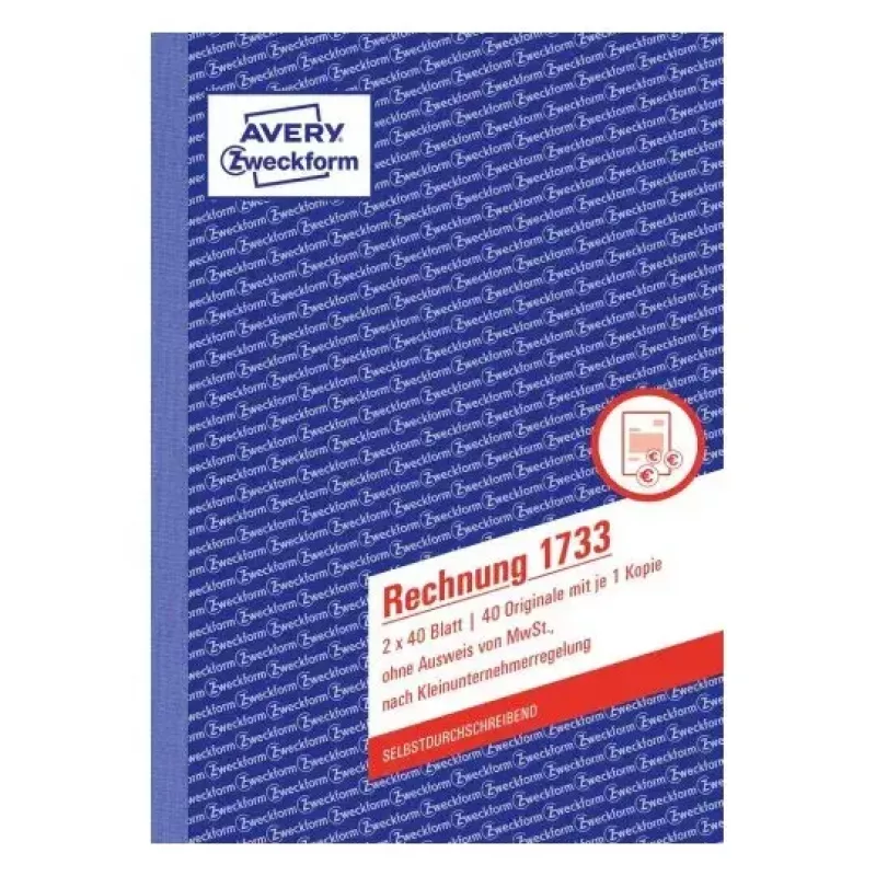 Avery 1733 biznesa veidlapa, A5, 2-dalu, 40 loksnes
