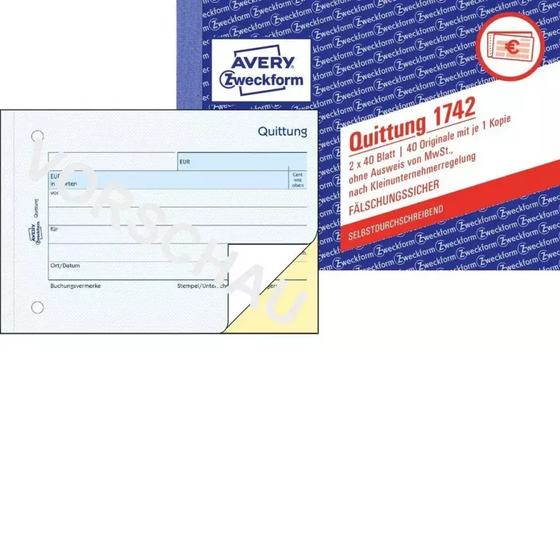 Grāmatvedības veidlapu grāmatiņa A6 Avery 1742