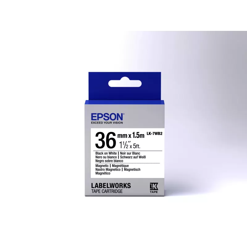 Epson Lentes kasetne magnētiskā LK-7WB2 Melna/Balta 36mm (1.5m)