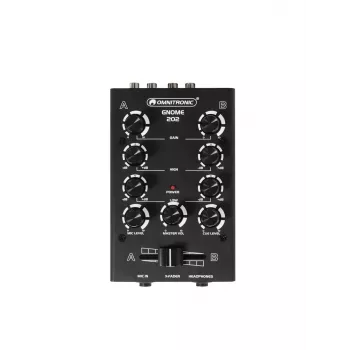 Mikseris Omnitronic GNOME-202 2 kanāli 20 - 20000 Hz Melns
