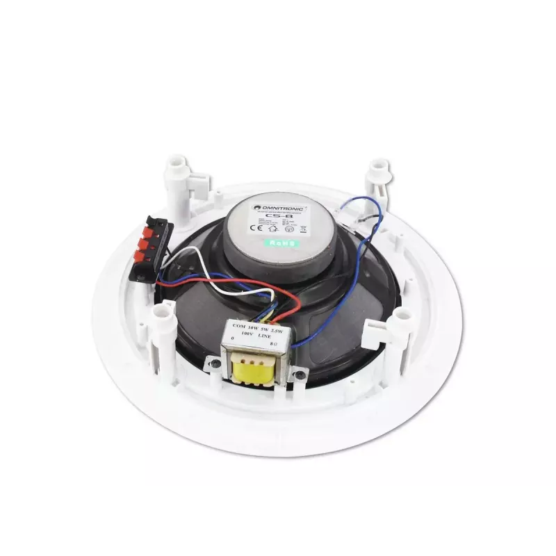 Pilna diapazona skaļrunis Omnitronic 80710230 Balts Vadu 10 W