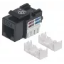 Intellinet Keystone Jack, Cat6, UTP, Punch-down, Melns, Plakans