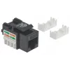 Intellinet Keystone Jack, Cat6, UTP, Punch-down, Melns, Plakans