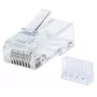 Intellinet RJ45 modulārie spraudņi, Cat6, UTP, 3-zaru, cietai stieplei, 15 µ apzeltīti kontakti, 90 iepakojumā