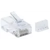 Intellinet RJ45 modulārie spraudņi, Cat6, UTP, 3-zaru, cietai stieplei, 15 µ apzeltīti kontakti, 90 iepakojumā