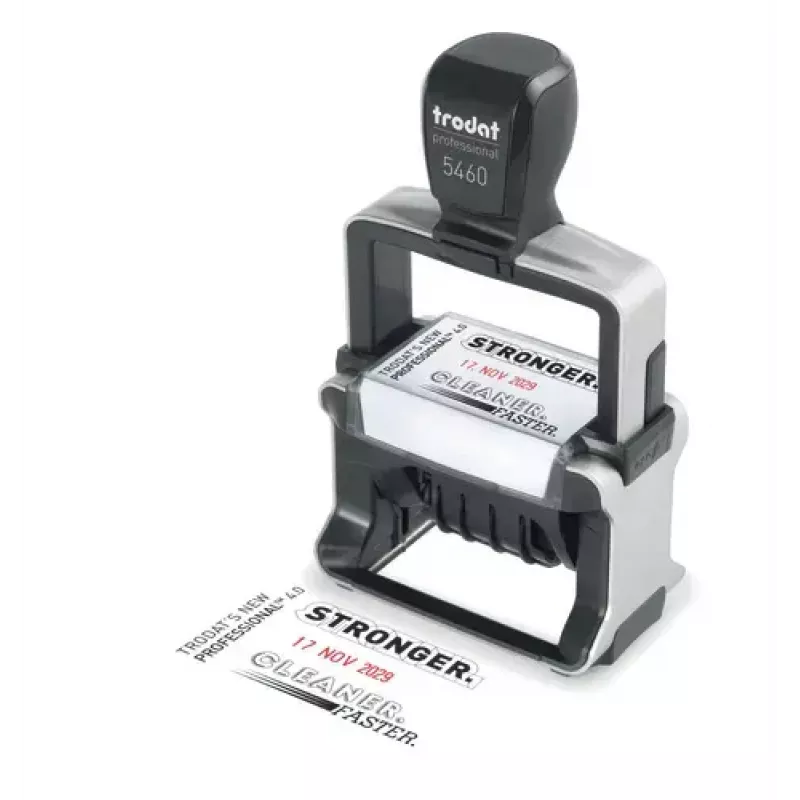 Pašspiedējspiedogs datuma Trodat 5030 — nospiedums 4 x 27 mm, izmērs 74 x 45 x 150 mm