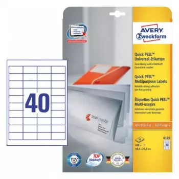 Pašlīmējošā etiķete Taisnstūris AVERY 6126