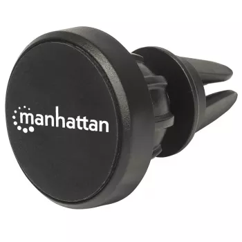 Manhattan magnētiskais auto telefona turētājs ventilācijai, regulējams klipsis, ātra stiprināšana un atlaišana, neslīdošs paliktnis, melns, mūža garantija