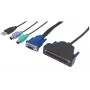 Intellinet VGA 1-Port kabelis KVM konsolei, PS2, USB un VGA savienotājiem
