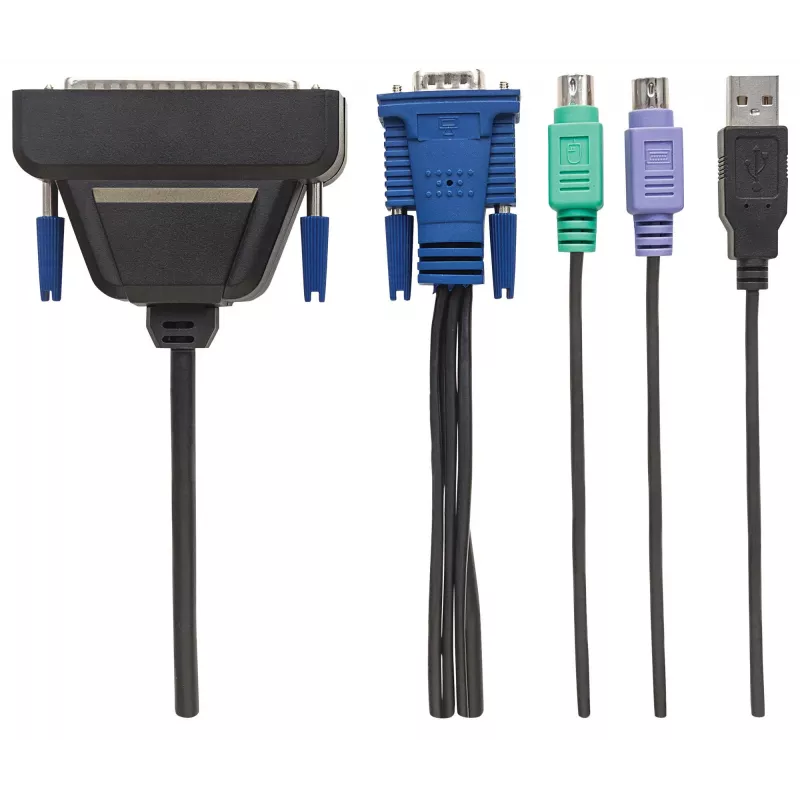Intellinet VGA 1-Port kabelis KVM konsolei, PS2, USB un VGA savienotājiem