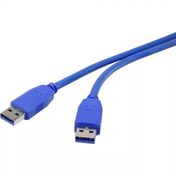 USB kabelis Renkforce RF-4369443 0.5m USB 3.2 Gen 1 Zils
