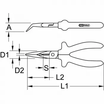 Knaibles KS Tools 117.1767, 140 g, iepakojums 350x250x130 mm