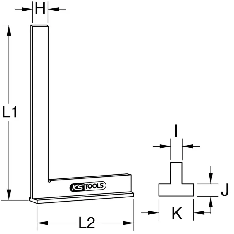 KS Tools kvadrāts 300.0313, 185 g