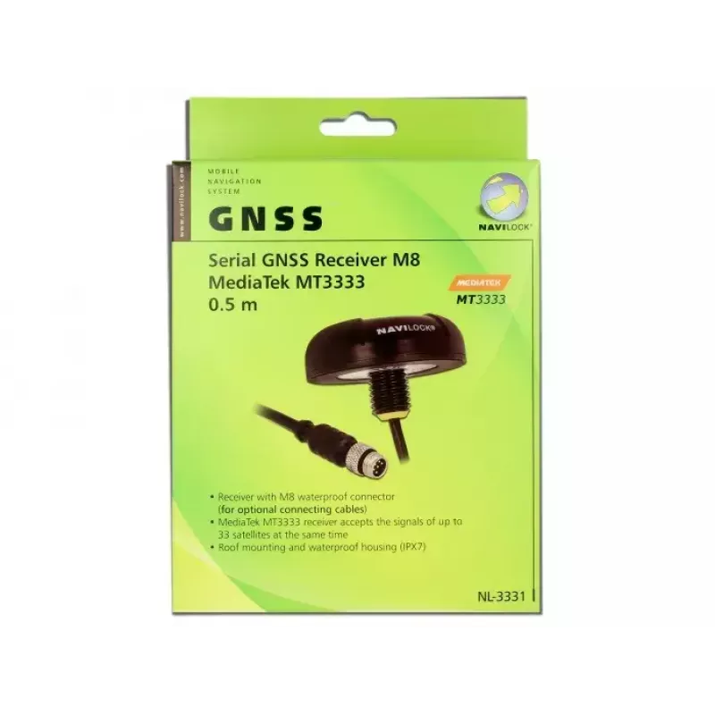 GPS uztvērēja modulis Navilock 60326 M8 99 kanāli Melns