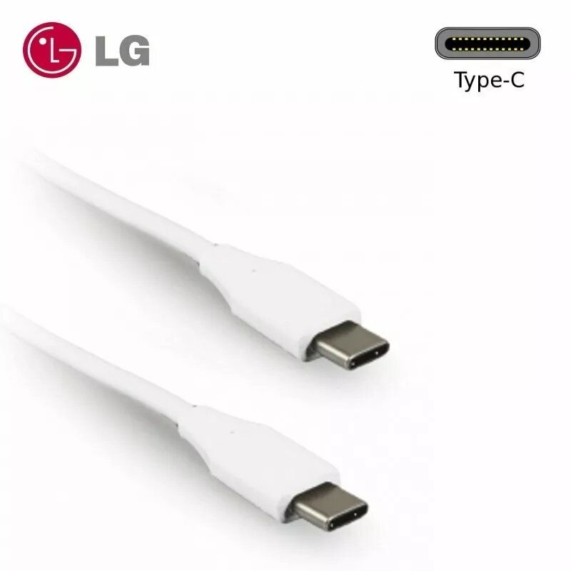 USB-C kabelis LG EAD63687001 — USB 3.1 Type-C, 1 m, balts