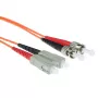 ACT 1 m LSZH Multimode 62.5/125 OM1 šķiedras kabelis duplekss ar ST un SC savienotājiem