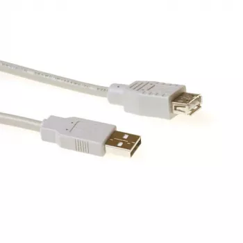 USB 2.0 pagarinātājs A vīrieša - A sieviete, ziloņkaula krāsa, 1.80 m, ACT SB2200