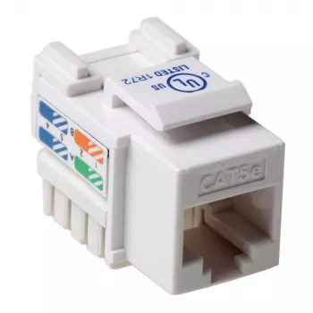 Keystone Jack ACT CAT5E Neekranēts Piespiežamais Balts TD5015
