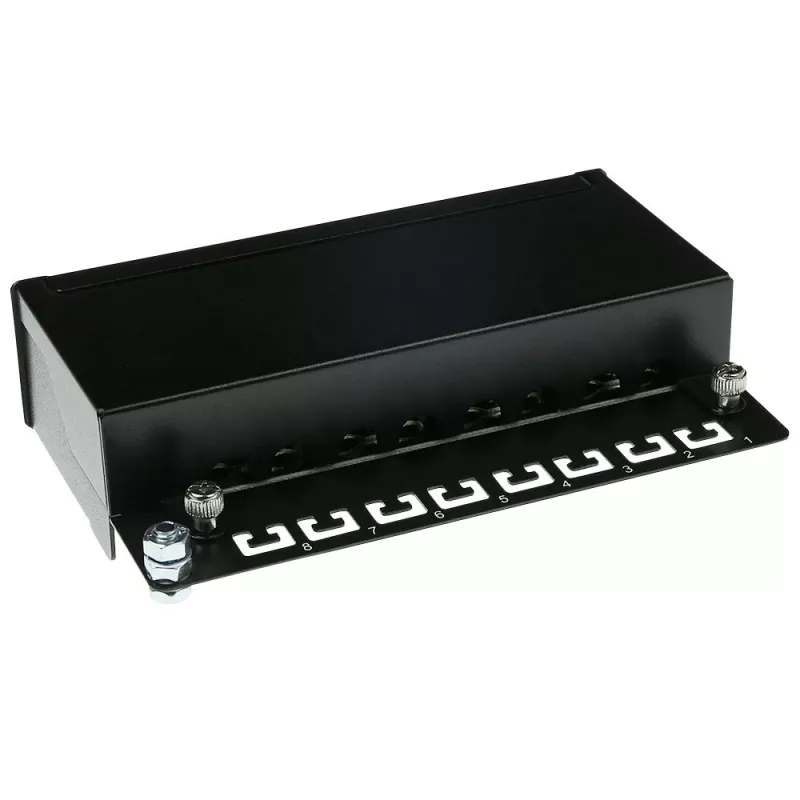 Virsmā montējama ekranēta sadales kārba ACT 8-portu CAT6, 173×44 mm