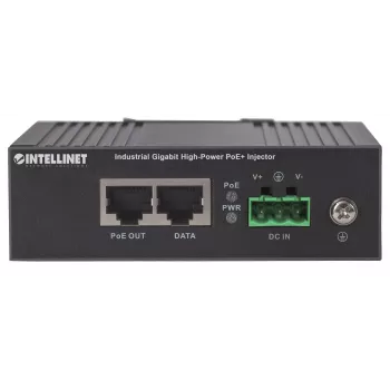 Intellinet Industrial Gigabit PoE+ Injektors, 1 x 30 W Ports, IEEE 802.3at/af, Metāla Korpusā