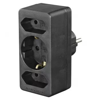 Hama 00223216 pagarinātājs 3 AC kontaktligzdas Iekštelpām Melns