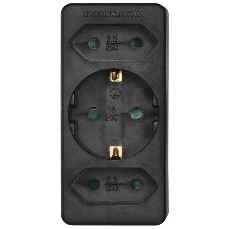 Hama 00223216 pagarinātājs 3 AC kontaktligzdas Iekštelpām Melns