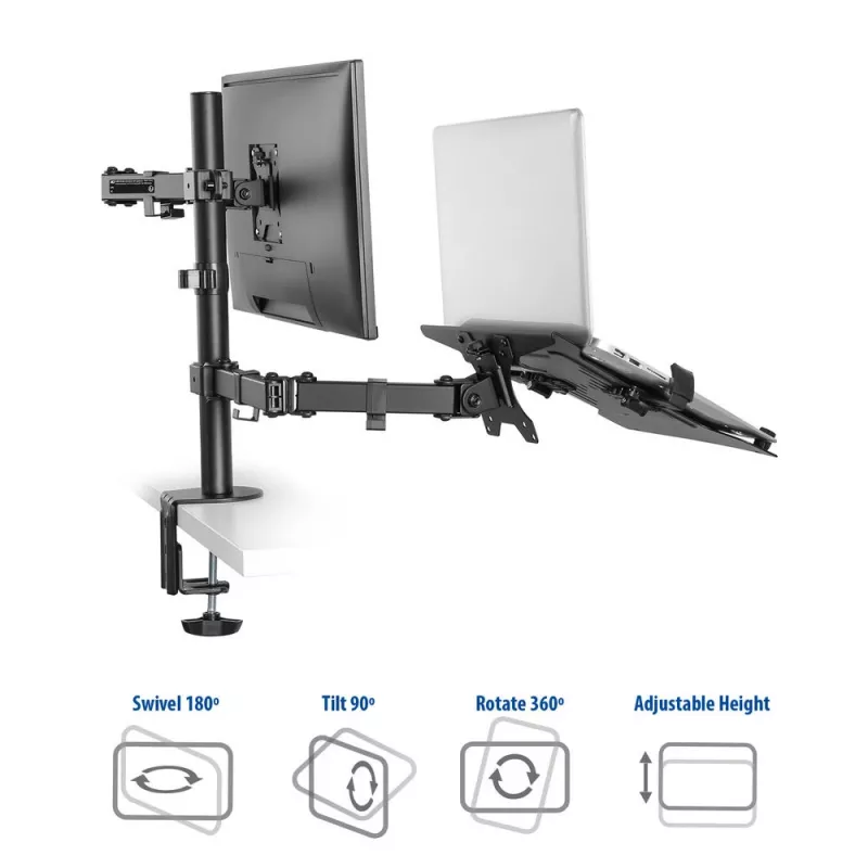 ACT AC8305 monitora un klēpjdatora stiprinājums, augstuma regulēšana 0-450 mm