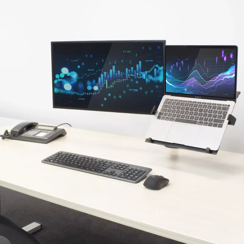 ACT AC8305 monitora un klēpjdatora stiprinājums, augstuma regulēšana 0-450 mm