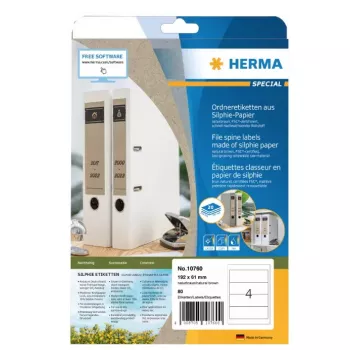Pašlīmējošas etiķetes HERMA 10754 Brūnas Taisnstūris 240 gab.