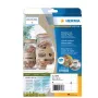 HERMA 10756 pašlīmējošās etiķetes Taisnstūrveida Pastāvīga Brūna 80 gab.