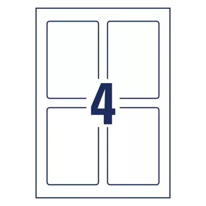Avery Placard Label Holders gaiši pelēki, pašlīmējoši, A4, 80 etiķešu turētāji