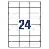 Pašlīmējošās printera uzlīmes AVERY 6605 Baltas 7x3.7 cm 1560 uzlīmes