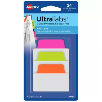Avery Ultra Tabs 74753 tukšas cilnes indekss zaļš oranžs rozā