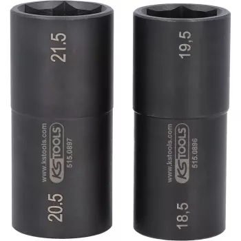 Uzgriežņu atslēgu komplekts KS Tools 515.0895 1/2 collas piedziņa 2 uzgriežņu atslēgu galviņas