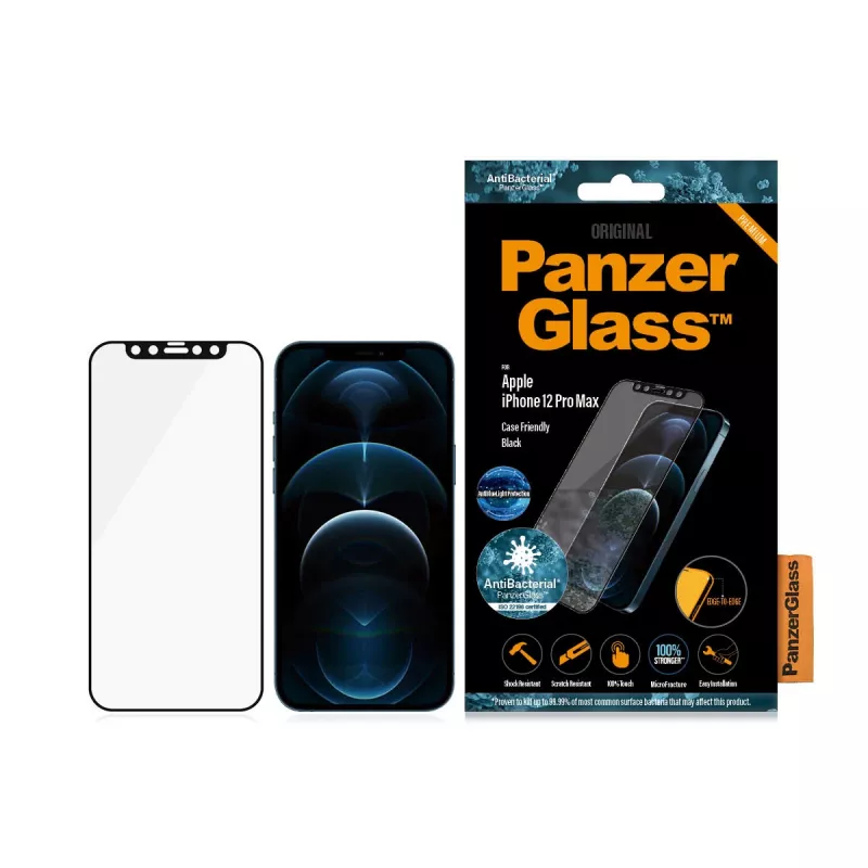 PanzerGlass® Aizsargstikls pret zilo gaismu Apple iPhone 12 Pro Max | Mala-malā