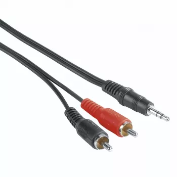 Hama 00205106 audio kabelis 2 m 3.5mm līdz 2 x RCA, melns, sarkans