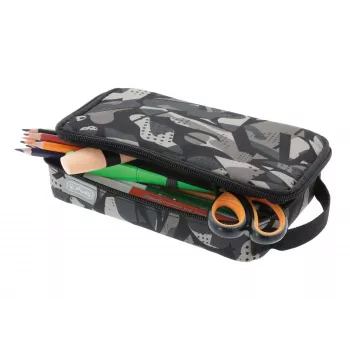 Mīksts penālis Herlitz 2 Go Poliesters Pelēks 210x130x60mm