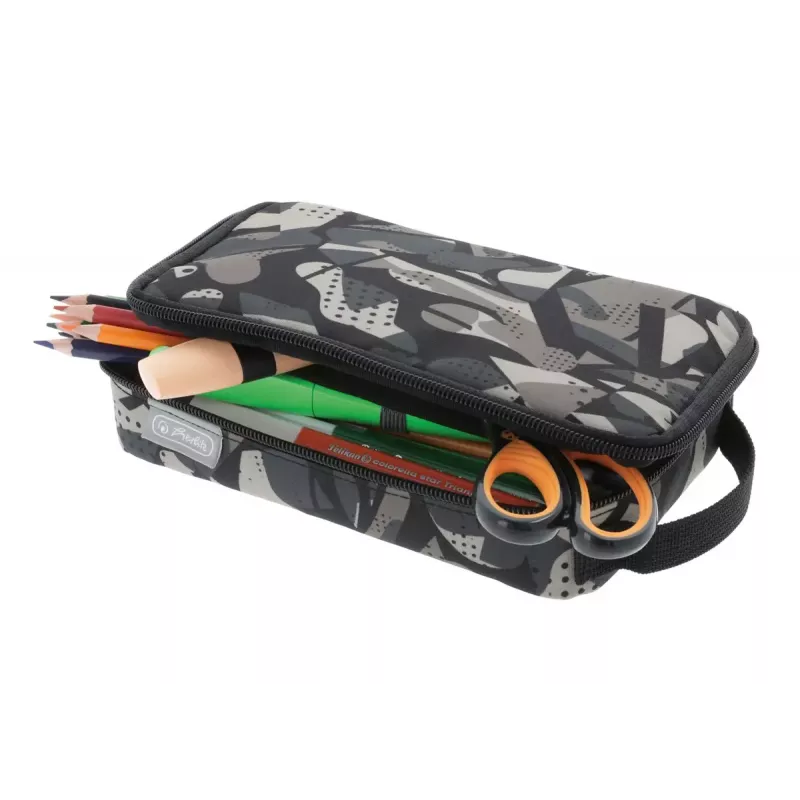 Mīksts penālis Herlitz 2 Go Poliesters Pelēks 210x130x60mm
