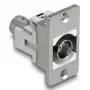 DeLOCK 90880 BNC ligzda paneļmontāžai, 50 Ω, sudrabaini balta