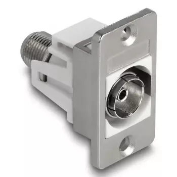 DeLOCK 90882 Panelas kontaktligzda IEC F 75 Ω sudraba balta