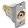 DeLOCK 90883 Panelas ligzda 3.5 mm stereo, sudraba/balta, sievišķā