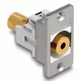 DeLOCK 90884 ligzda 3.5 mm stereo ligzda panelim Sudrabs Balts