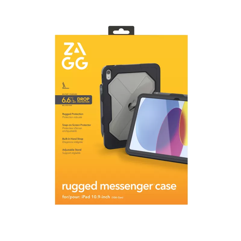 ZAGG Rugged Messenger Case Apple iPad 10.9 collu 10. paaudze Charcoal